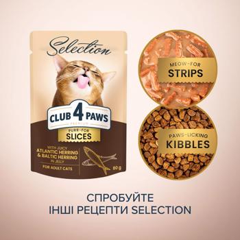 Club 4 Paws Premium Selection Wet Food with Atlantic Herring and Baltic Herring for Cats 80g - buy, prices for - photo 4