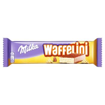 Шоколадні вафлі - Milka 31g Waffelini Milk - купить, цены на Grono - фото 1