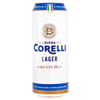 Corelli Lager Light Beer 4.5% 0.5l - buy, prices for METRO - photo 1