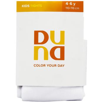 Duna 489 1000 White Children's Tights Size 110-116.56-60.18-20