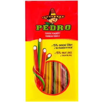 Конфеты Pedro карандаши радуга 80г