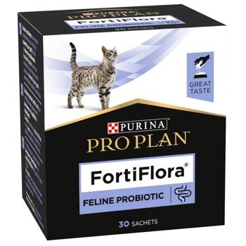 Пробиотик для кошек Purina Pro Plan FortiFlora для поддержания микрофлоры желудочно-кишечного тракта 30шт х 1г - купить, цены на MasterZoo - фото 1