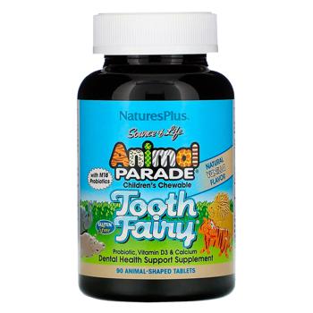 Natures Plus Animal Parade Tooth Fairy Vanilla Flavored Children's Probiotic 90 chewables - buy, prices for Biotus - photo 1