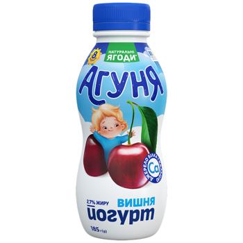 Йогурт Агуня вишня 2,7% 185г - купить, цены на КОСМОС - фото 1