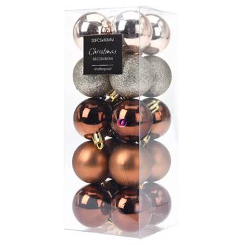 Amber Christmas Tree Balls 4cm 20pcs - buy, prices for COSMOS - photo 1