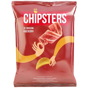 Чипси Flint Chipster's картопляні зі смаком бекону 130г - купити, ціни на METRO - фото 1