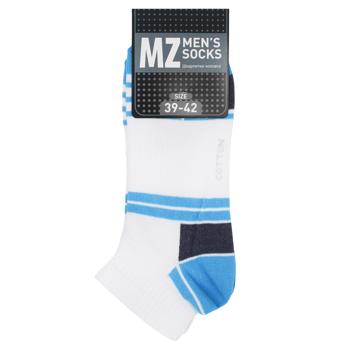 Шкарпетки чоловічі MZ Спорт короткі р.39-42 білий/синій - купити, ціни на NOVUS - фото 1