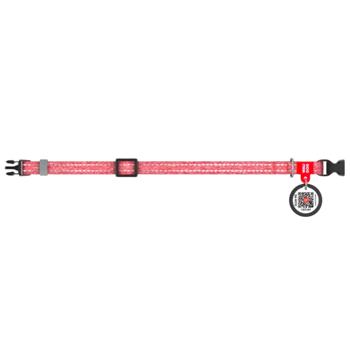 Waudog Re-Cotton Reflective Collar with QR Passport for Cats and Dogs 20-30cm/10mm Red - buy, prices for MasterZoo - photo 2