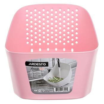 Миска з ситом Ardesto Fresh лілово-рожева - купити, ціни на МегаМаркет - фото 2
