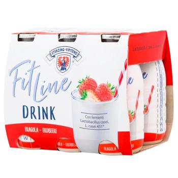 Sterzing Vipiteno Fitline Strawberry Fermented Milk Drink 6x90ml