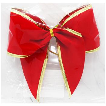 Прикраса Бант червоний 12х13см - купити, ціни на Auchan - фото 3
