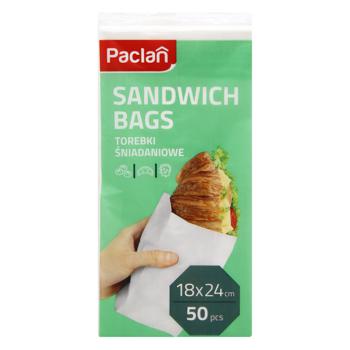 Paclan Paper Bags for Sandwiches 18x24.5cm 50pcs - buy, prices for MegaMarket - photo 1