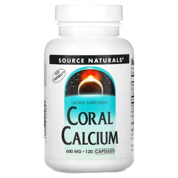 Кальций коралловый Source Naturals 600мг 120 капсул - купить, цены на Biotus - фото 1