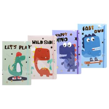 Malevaro Dinosaurs Notebook on Rubber A5 80 sheets - buy, prices for ULTRAMARKET - photo 1