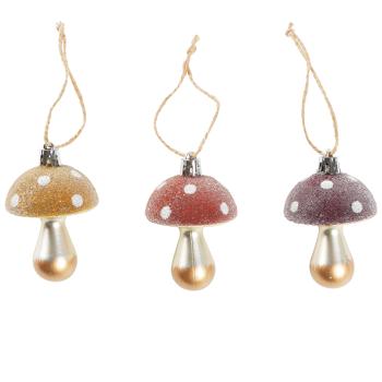 Actuel Mushroom Christmas Tree Pendant 7cm in assortment