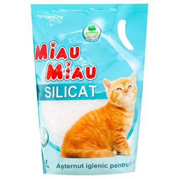 Наполнитель Miau-miau силикогелевый 3,8л