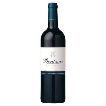 Вино Baron Philippe de Rothschild Bordeaux Rouge червоне сухе 12,5% 0,75л - купити, ціни на AlcoHub - фото 1