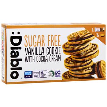 Diablo Sugar Free Vanilla Cookie-Sandwich with Chocolate Cream 176g - buy, prices for - photo 3