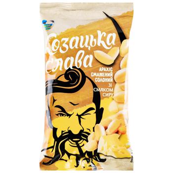 Kozatska Slava Roasted Salted Peanuts with Taste of Cheese 110g - buy, prices for Za Raz - photo 1