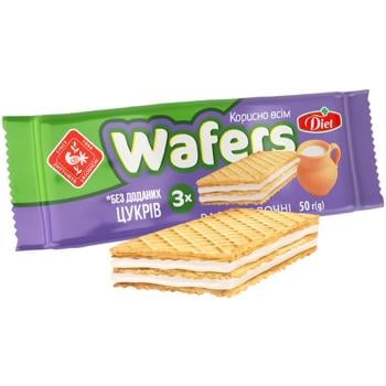 Вафли Zhytomyr Lasoshchi Wafers Diet молочные 50г