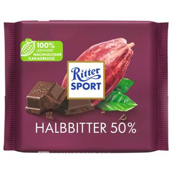 Шоколад чорний Ritter Sport 50% 100г