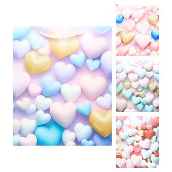 Пакет подарочный Зед Сердца 26х32х10см - купить, цены на ЕКО Маркет - фото 1