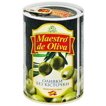 Maestro de Oliva Pitted Olives 432g - buy, prices for MegaMarket - photo 1