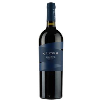 Cantele Primitivo Salento Red Dry Wine 14% 0.75l - buy, prices for MegaMarket - photo 1