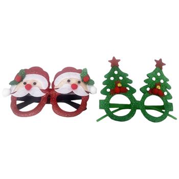 Окуляри святкові Actuel Санта/Ялинка 14х10см в асортименті