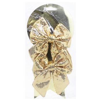 Gold/Champagne Bows Set 12*14cm 2pcs