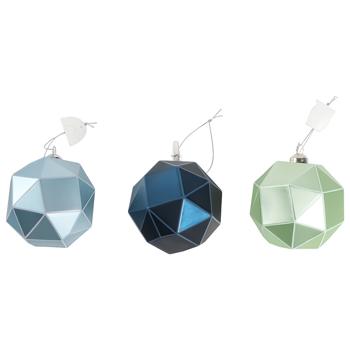 Шар елочный Actuel полигональный пластиковый 7,5см в ассортименте