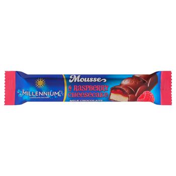 Шоколад молочный Millennium Mousse с муссовой и малиновой начинкой 33г