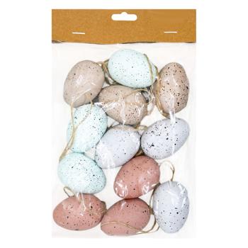 Easter Pendants Egg Mix Set 12pcs 3.5*5cm in Assortment - buy, prices for MegaMarket - photo 3