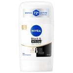 Nivea Black&White Invisible Silky Smooth Solid Antiperspirant 50ml