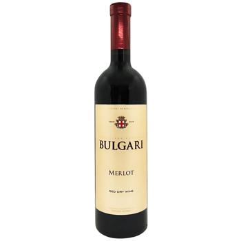 Вино Bulgari Merlot красное сухое 12,5% 0,75л