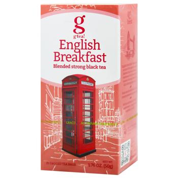 Чай черный G'tea! English Breakfast 2г*25шт - купить, цены на - фото 1