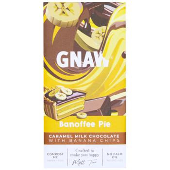 Gnaw Banana Pie Milk Chocolate 80g - buy, prices for WINETIME - photo 1