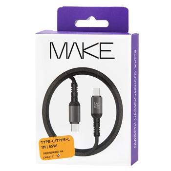 Кабель Make Type-C/Type-C 65W 1м сірий - купити, ціни на NOVUS - фото 1