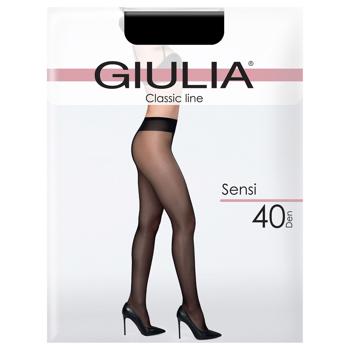 Giulia Sensi Nero Women's Tights 40 Den Size 4