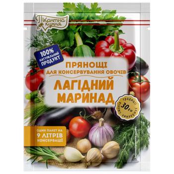 Приправа Пікантна Кухня Нежный маринад для консервирования 30г - купить, цены на Эпицентр FOOD - фото 1