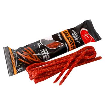 Ковбаски Закарпатські Ковбаси Salametti Chicken сирокопчені вищий сорт 100г - купити, ціни на КОСМОС - фото 2