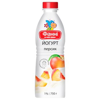 Йогурт Фанні Персик питний 1% 750г
