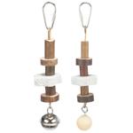 Trixie Chalk with Wooden Toy and Bell for Birds 16cm