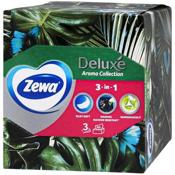 Серветки косметичні Zewa Deluxe Aroma Collection 60шт - купити, ціни на КОСМОС - фото 3