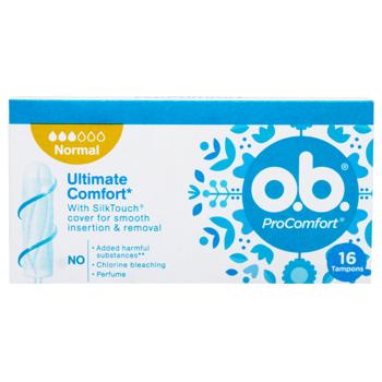 O.B.® Pro Comfort Normal Tampons 16pcs - buy, prices for COSMOS - photo 3