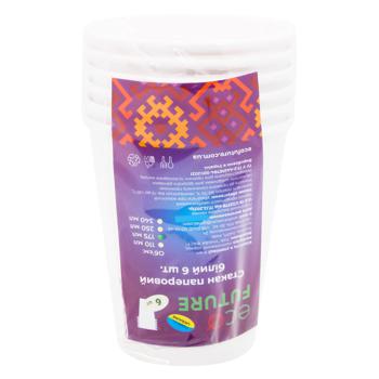 Ecofuture Disposable Paper Cups 175ml 6pcs - buy, prices for EKO Market - photo 1