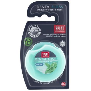 Зубна нитка Splat Professional DentalFloss м'ятна з волокнами срібла 30м