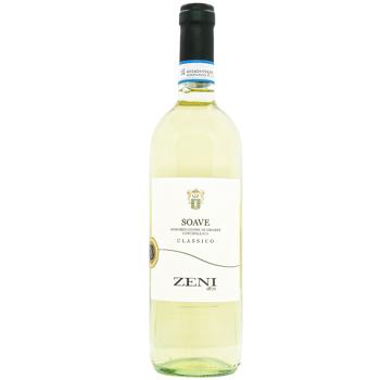 Вино Zeni Soave белое сухое 12,5% 0,75л