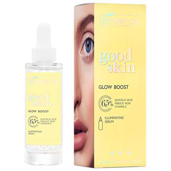 Сыворотка Bielenda Good Skin Glow Boost с гликолевой и феруловой кислотой и витамином С 30мл - купить, цены на Auchan - фото 1