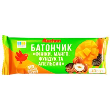 Auchan Dates, Mango, Hazelnut and Orange Bar 40g